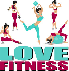 I love fitness. The girls are doing fitness.