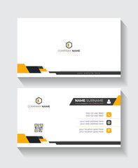 Creative and Clean business card template with modern orange details