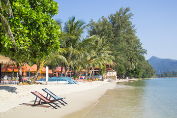 Beautiful view of the beach of Thailand on a sunny day