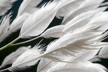 feathers on dark background generative ai