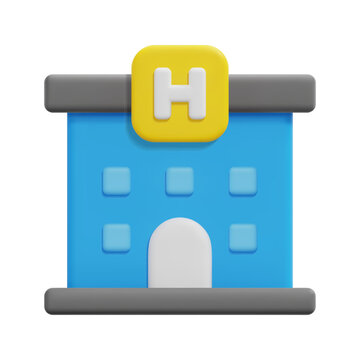 3d hotel icon vector. Isolated on white background. 3d building and architecture concept. Cartoon minimal style. 3d building icon vector render illustration.