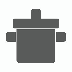 pot icon, crock vector illustration