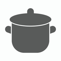 pot icon, crock vector illustration