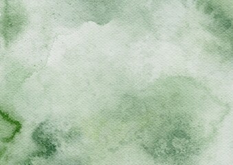 Abstract painted green nature watercolor on paper texture background, Digital paint for template or any design