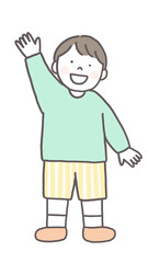 Obraz premium てをあげる子供