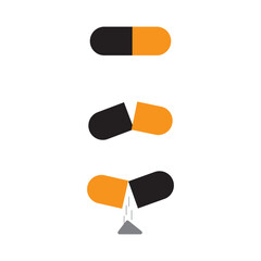 CAPSULE DRUG icon design template vector
