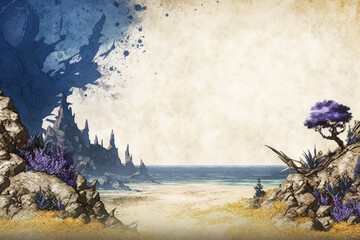 Fantasy Land Background Texture - Fantasy Land Backdrop Texture - Fantasy Wallpaper created with Generative AI technology