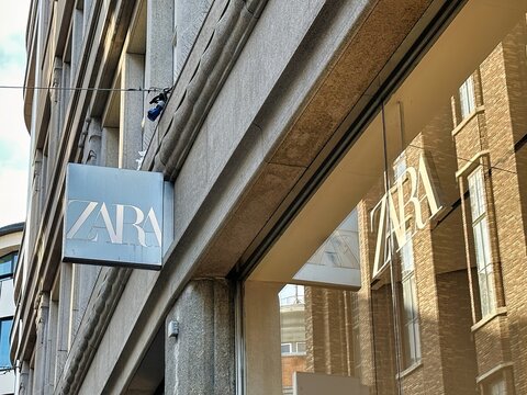 zara clothing fashion and home goods logo at store - The Hague, netherlands - january 23 2023