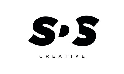 SDS letters negative space logo design. creative typography monogram vector