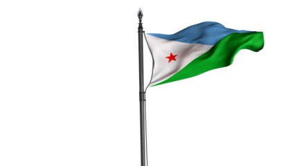  Djibouti, Republic of Djibouti, Country Flag