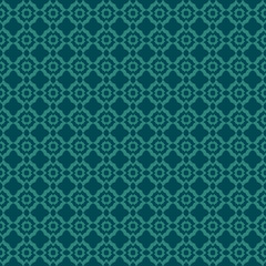 Midnight green & celadon green ornamental seamless pattern