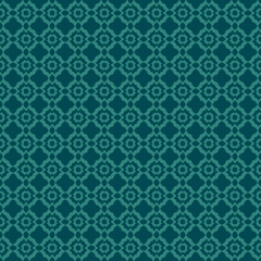 Midnight green & celadon green ornamental seamless pattern