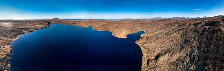 Aerial view of Lough Lagha by Gortahork in County Donegal, Republic of Ireland - Used for drinking...