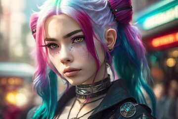 portrait of a woman in a nightclub