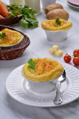 Pastel Tutup (Shepherd's Pie) is Traditional British pie. It is made from mashed potato, minced beef, mushroom, spices and herbs.
