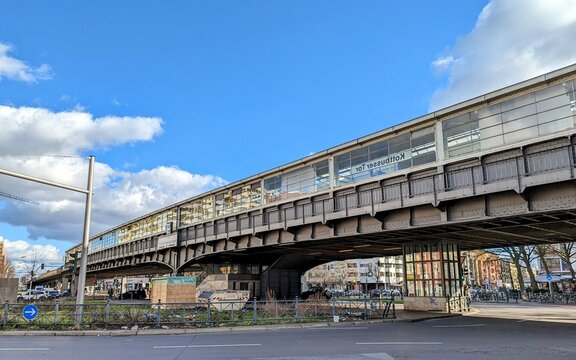 Berlin, 2023: Subway station Kottbusser Tor in Berlin Kreuzberg