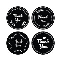 Thank you label badges template
