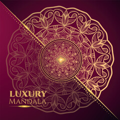 Luxury mandala golden arabesque pattern Arabic Islamic east style and background design