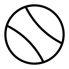 tennis ball line icon