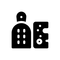 cheese glyph icon