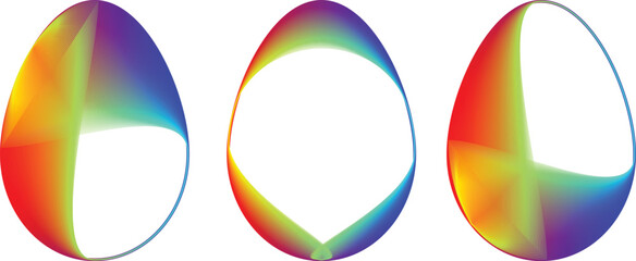 Easter Egg Design. Vector oval shape. Ornament Easter eggs set.