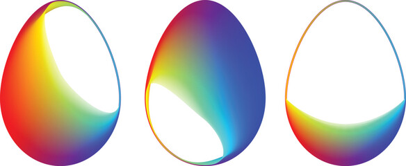 Easter Egg Design. Vector oval shape. Ornament Easter eggs set.