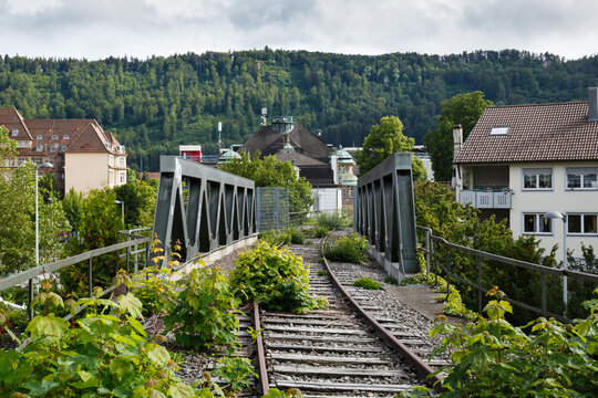 Stillgelegte Talgangbahn in Albstadt-Ebingen, Zollernalbkreis