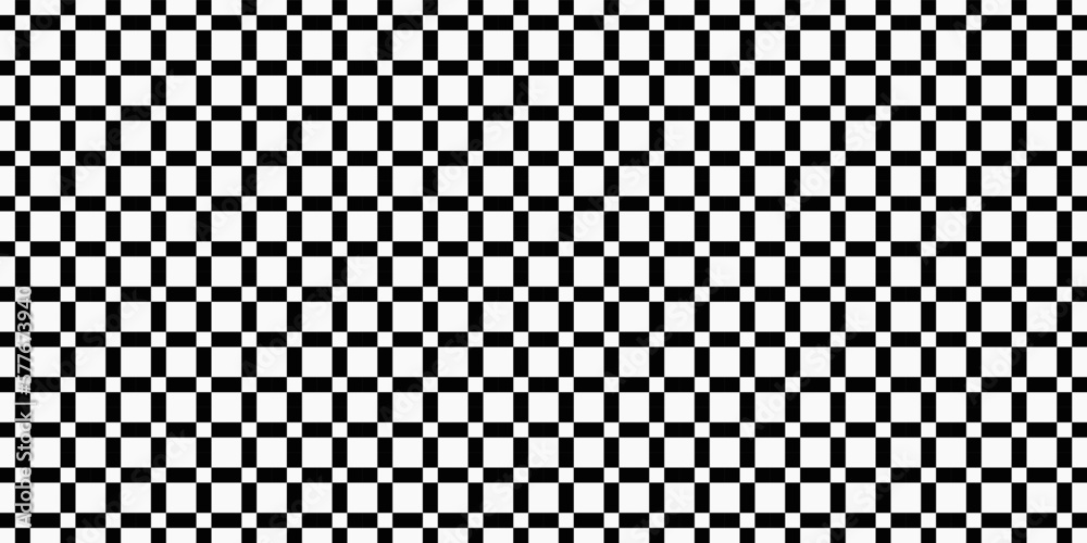 Poster Grid black and white. Seamless grid of intersecting stripes. Vector seamless pattern, for print and surface design.