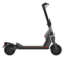 Electric Kick scooter in side view