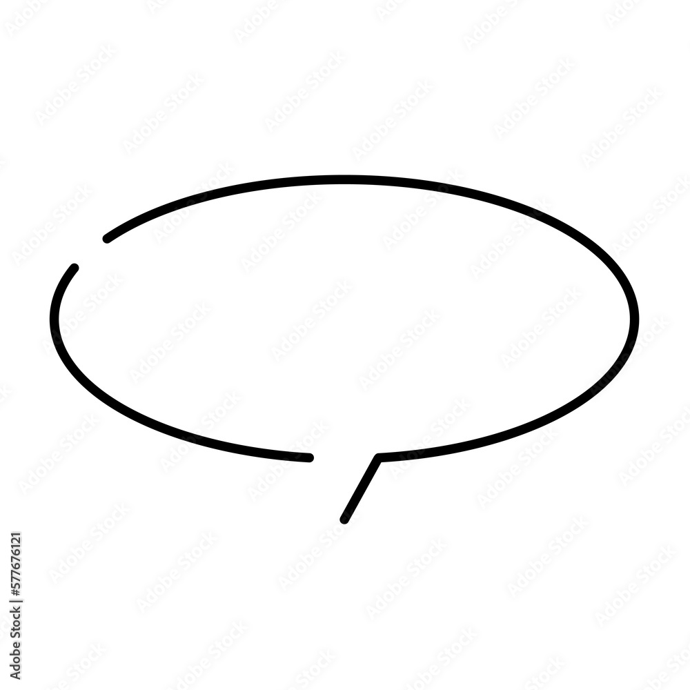 Poster simple ellipse bubble speech