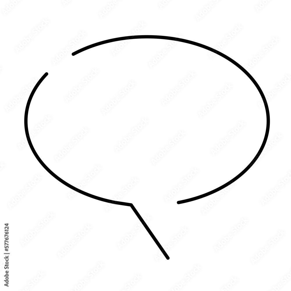 Poster simple ellipse bubble speech