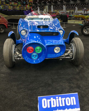 DETROIT, MI/USA - February 25, 2023: Original "Orbitron" / Ed Roth bubbletop car, at Detroit Autorama.