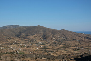 Panoramic view of the island of Ios Greece 