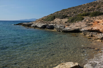Fototapeta na wymiar The beach of Kambaki in Ios Greece