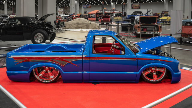 DETROIT, MI/USA - February 24, 2023: A 1995 Chevrolet S10 Pickup truck interpretation, at Detroit Autorama.