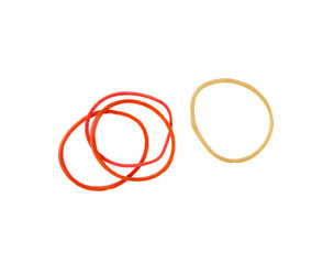 Group of rubber band isolated on white background. Transparency, png