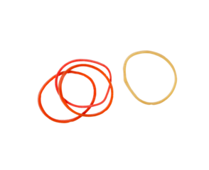 Group of rubber band isolated on white background. Transparency, png