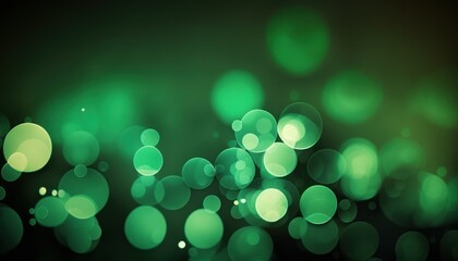 Abstract green bokeh glamour background. Holiday concept celebration. Generative AI