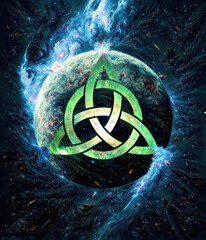 Space Celtic Knot Logo