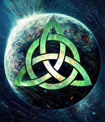 Space Celtic Knot Logo