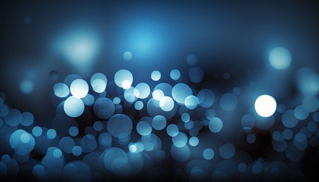 Wallpaper with a glamorous abstract indigo bokeh background. Generative AI