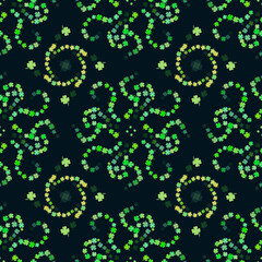 Seamless clover pattern. St. Patrick's Day. Good luck!