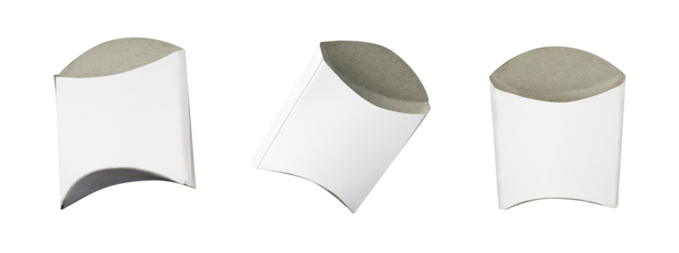 Set of fried potato packaging for mockups 