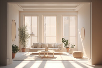 Scandi - Boho Style Living Room Interior Design