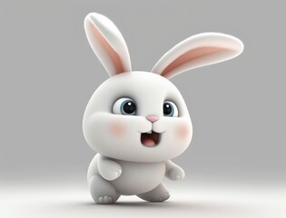 Obraz na płótnie Canvas Cute Rabbit Cartoon Character