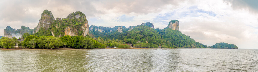 Fototapeta na wymiar View at the Railay Bay near Ao Nang town in Krabi, Thailand