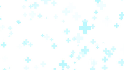 Abstract white blue green colors cross pattern healthcare background.