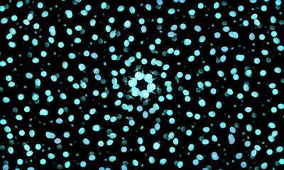 Abstract background with glowing pebbles on black backdrop 