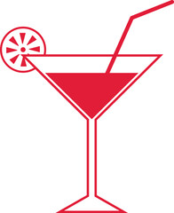 Cocktail Glass vector illustration graphic icon