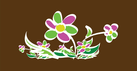 illustration flower image template design